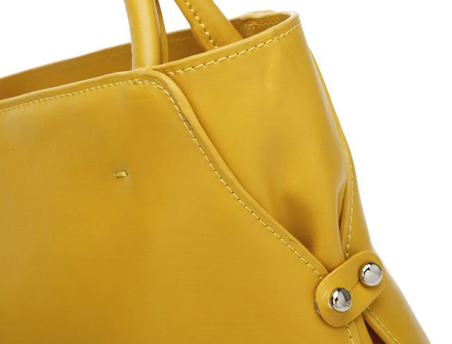 dior bar medium top handle bag calfskin 0906 lemon yellow